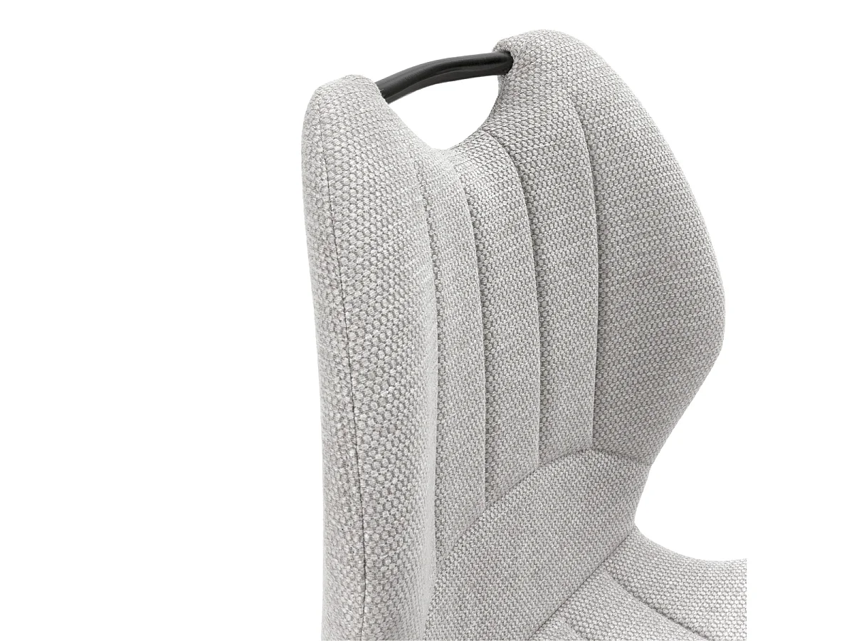 Set van 4 stoelen in stof met zwarte metalen poten L48 cm - MULI