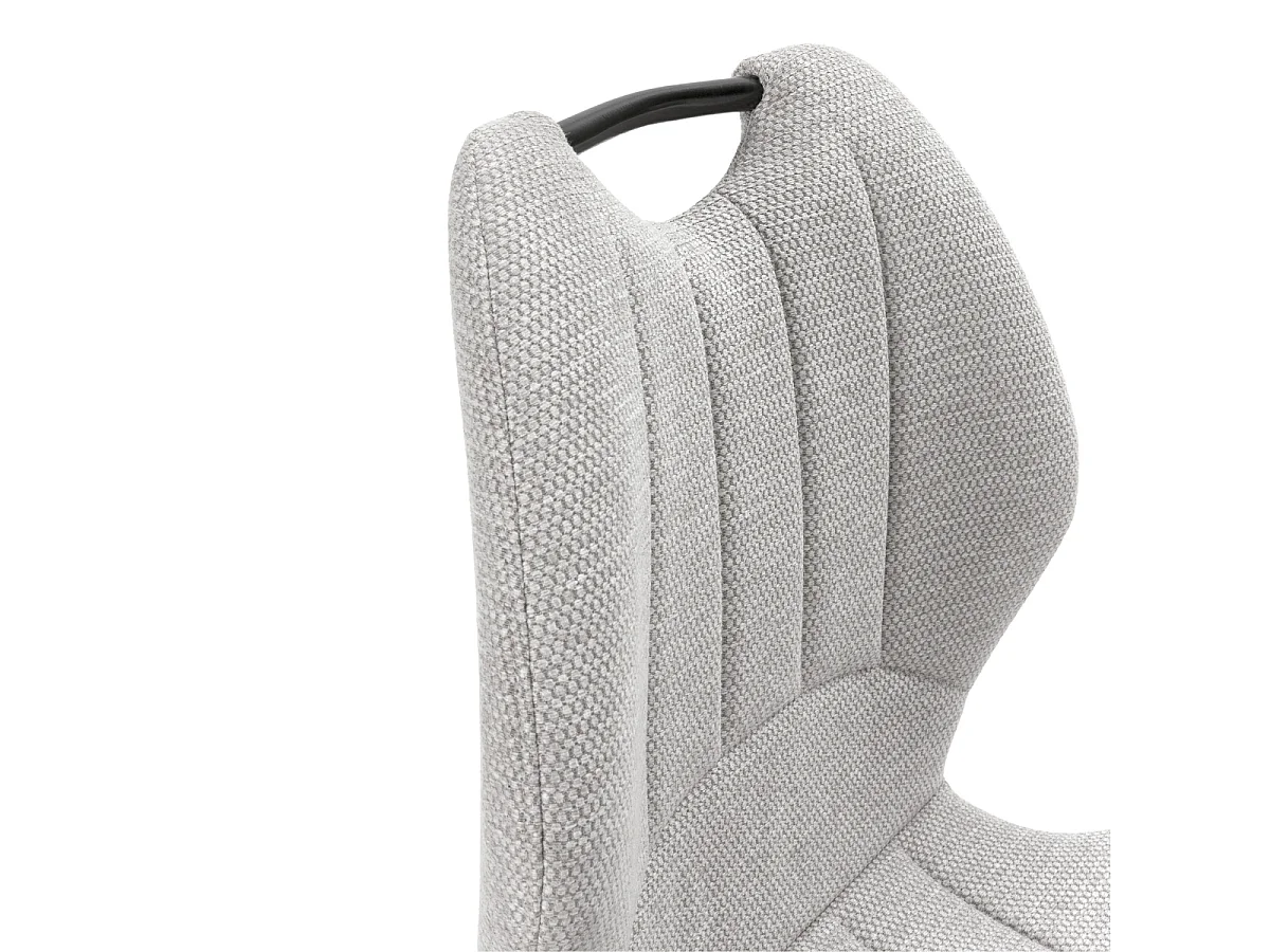 Lote de 4 sillas de tela con patas de metal negro L48 cm - MULI