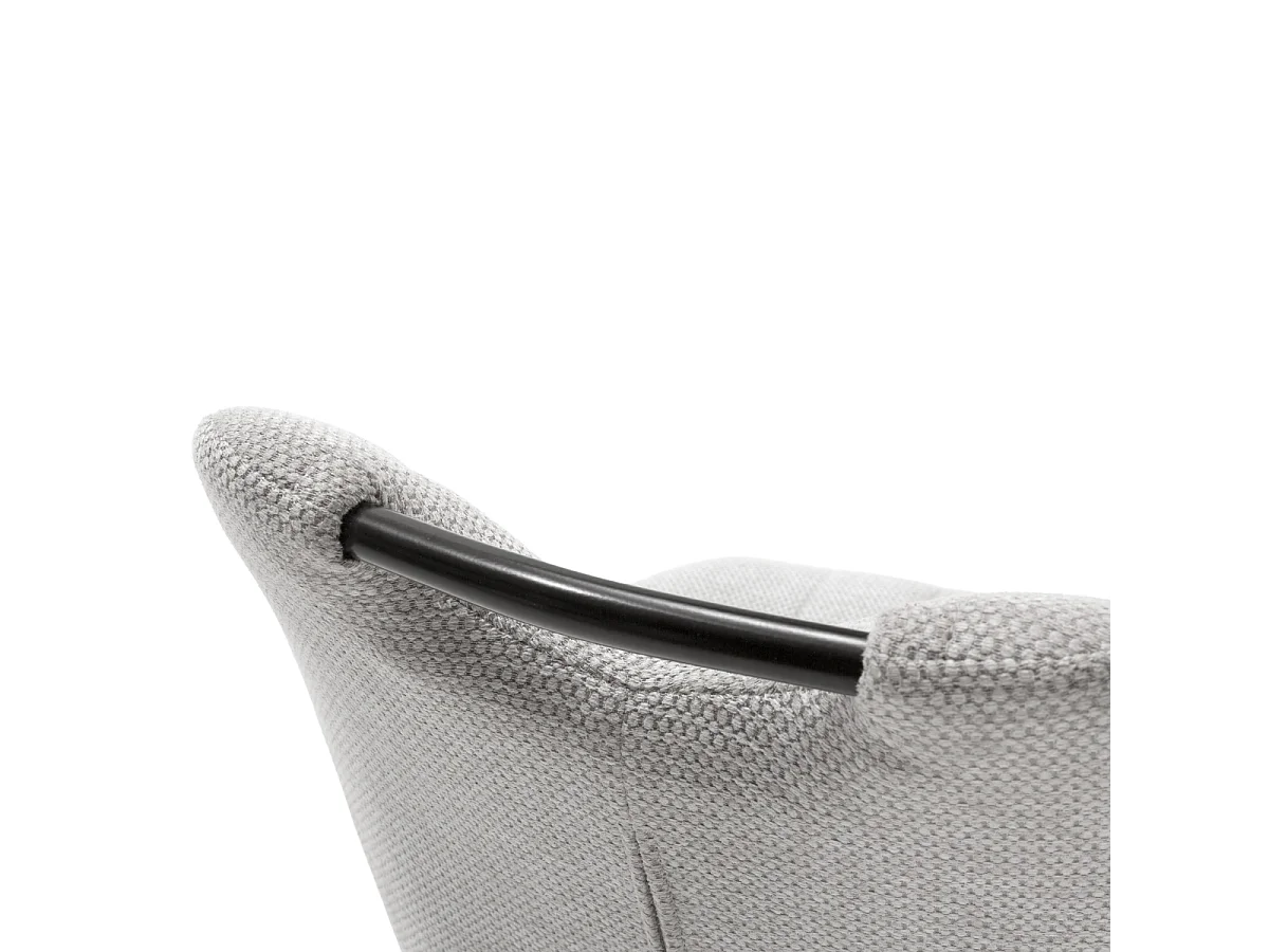 Lote de 4 sillas de tela con patas de metal negro L48 cm - MULI