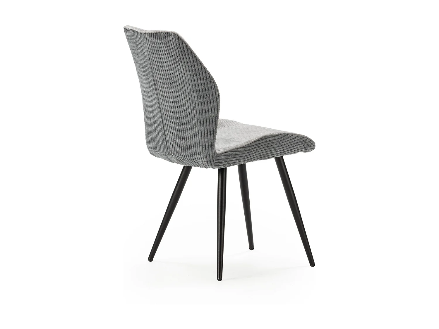 Set di 2 sedie in tessuto con gambe in metallo nero L45 cm - ADAYA