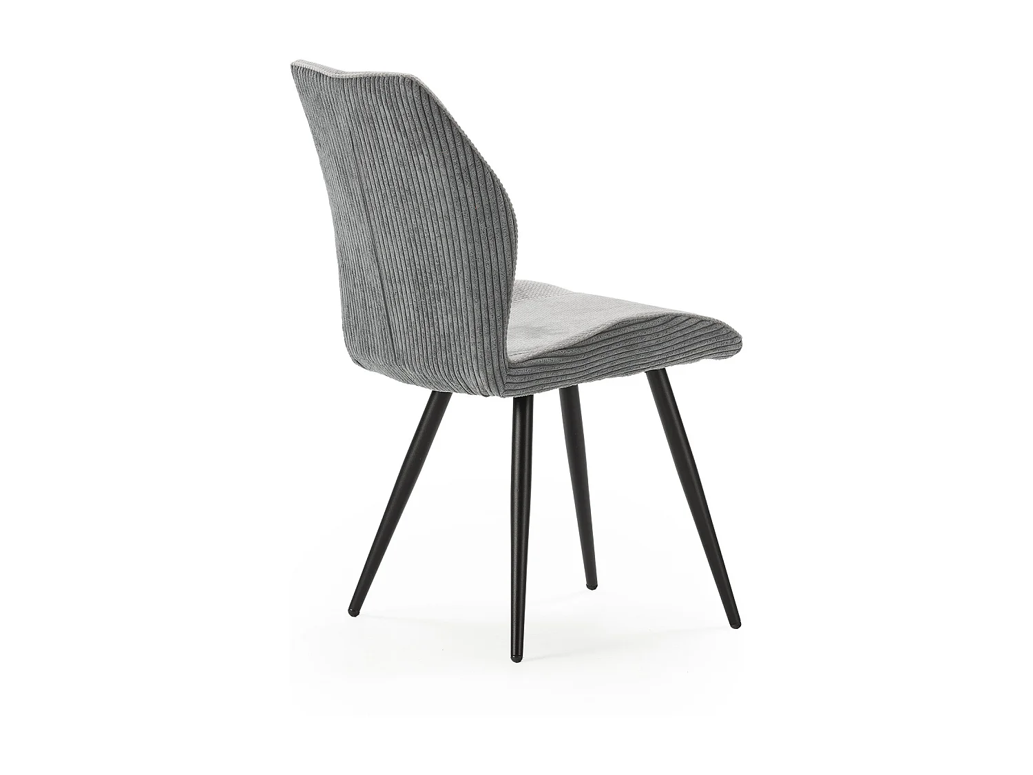 Set di 2 sedie in tessuto con gambe in metallo nero L45 cm - ADAYA