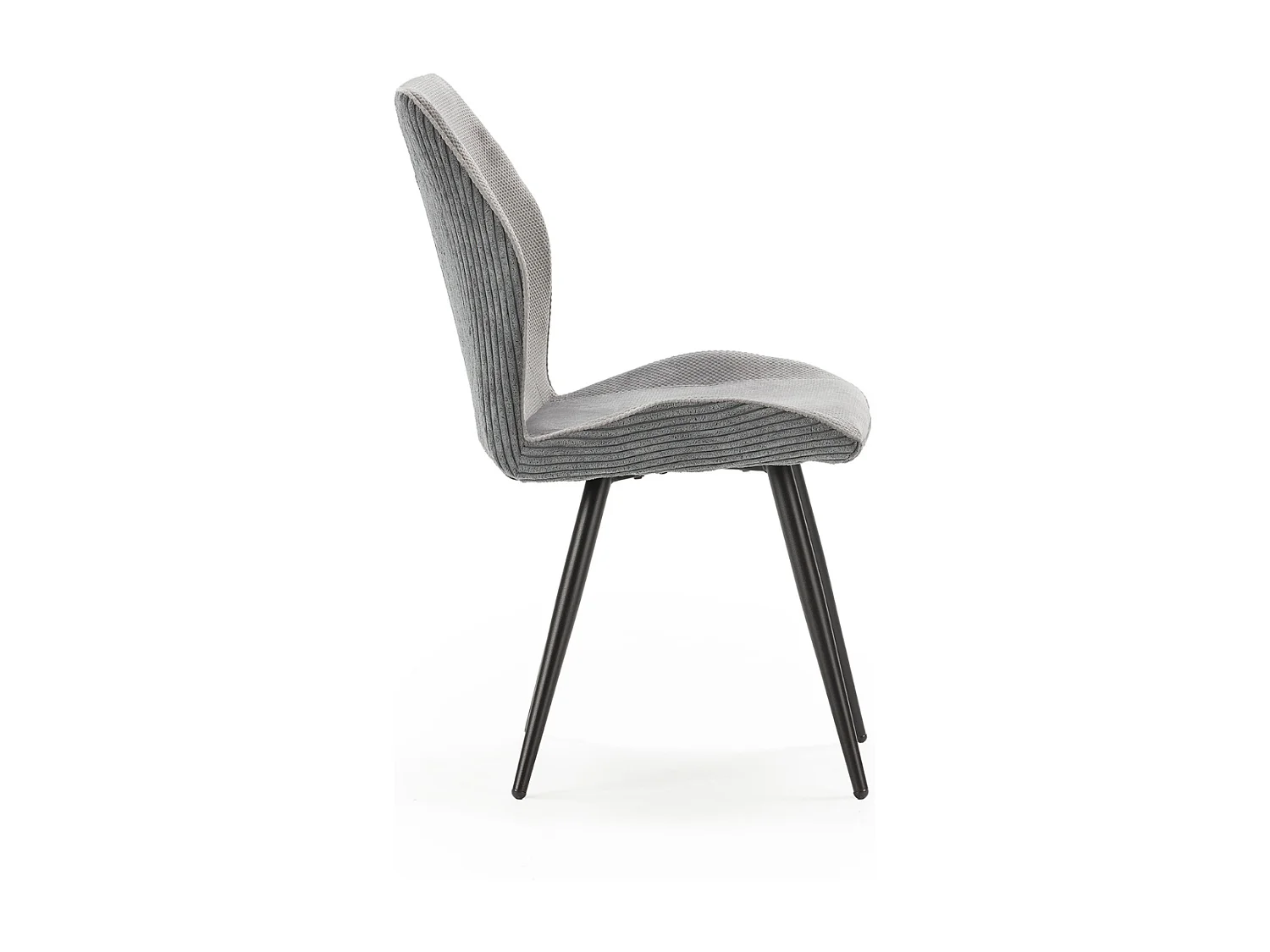 Lot de 2 chaises en tissu avec pieds en métal noir L45 cm - ADAYA