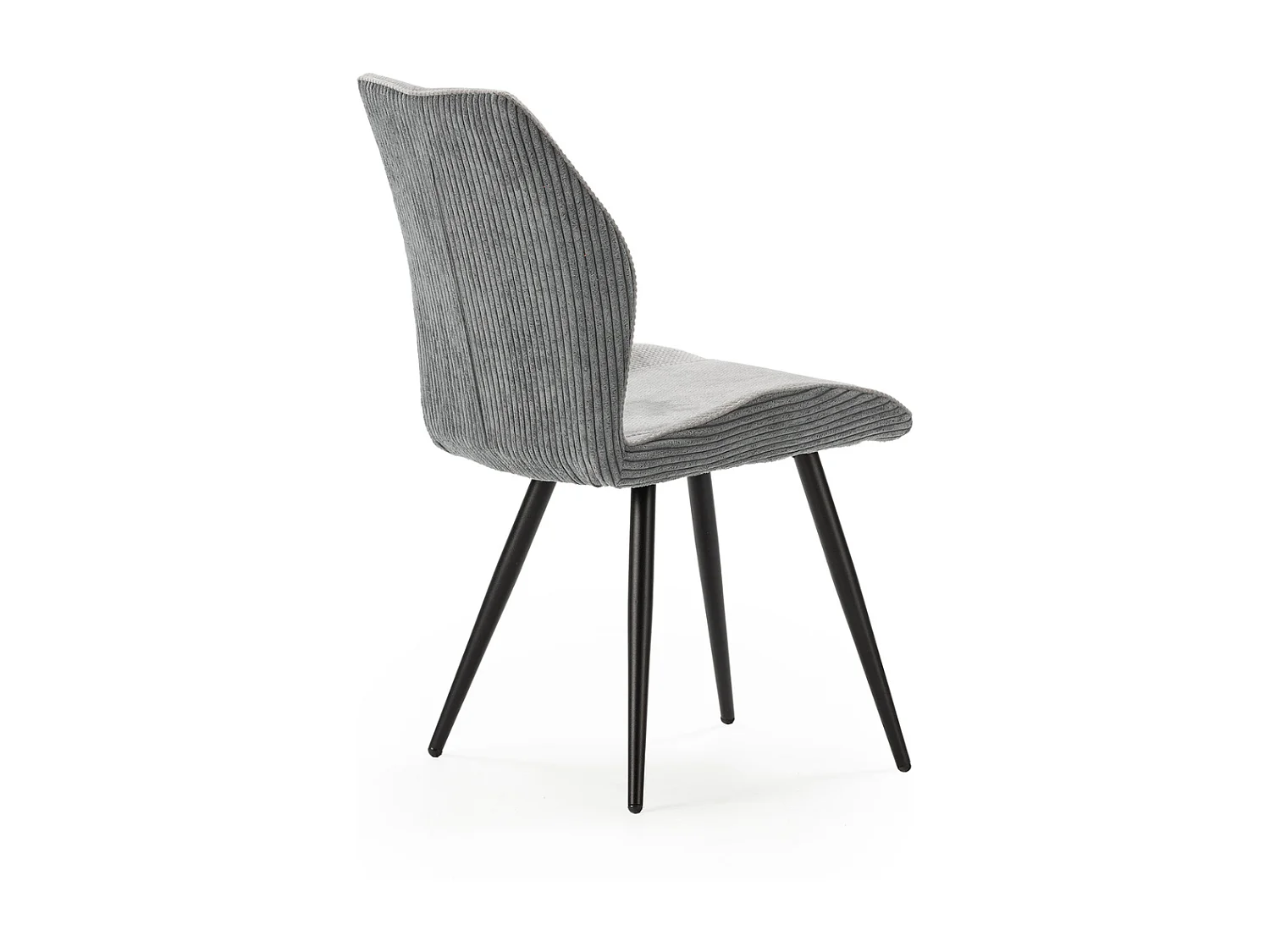 Set aus 2 Stühlen aus Stoff mit schwarzen Metallbeinen L45 cm - ADAYA