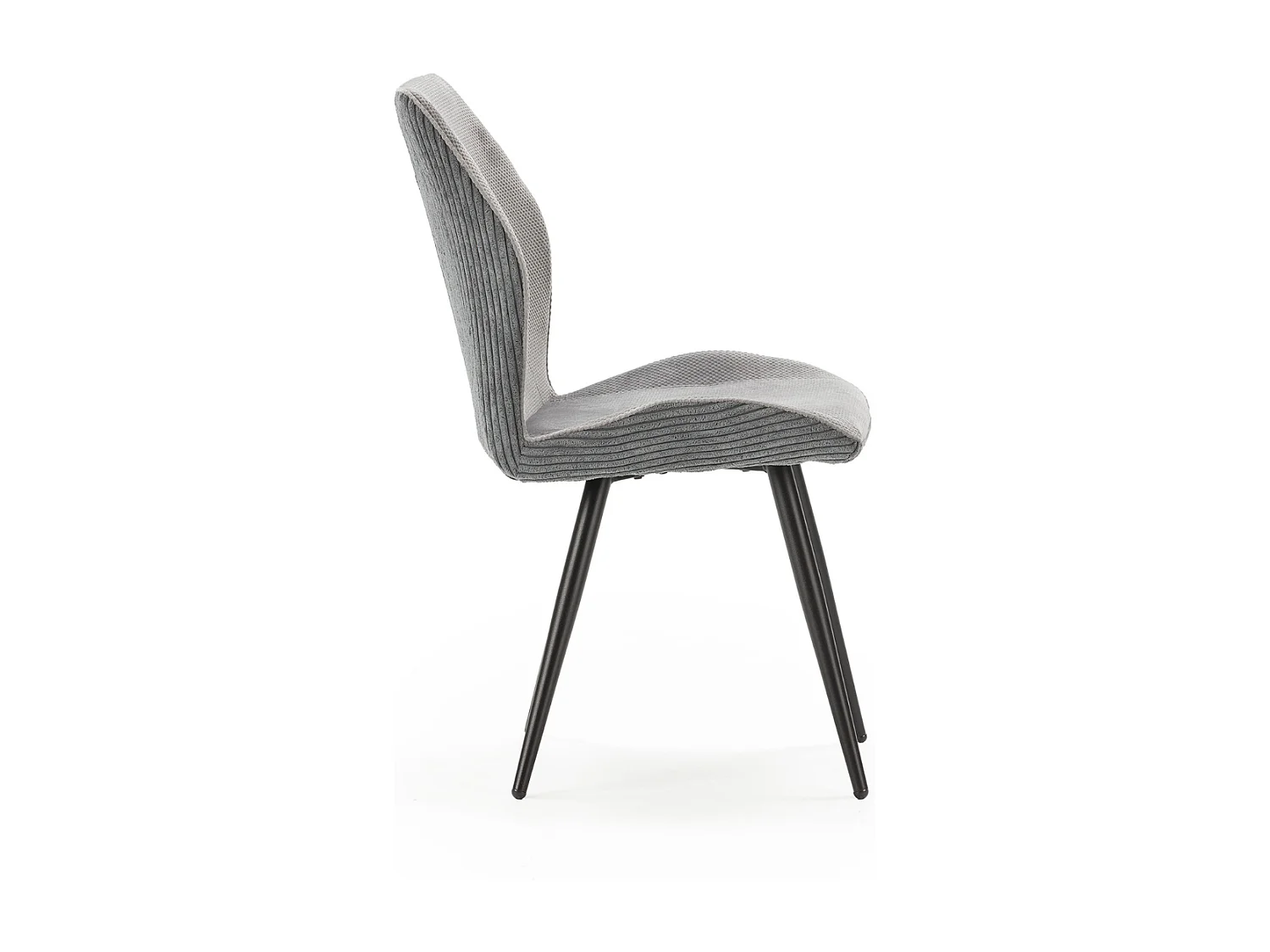 Set aus 2 Stühlen aus Stoff mit schwarzen Metallbeinen L45 cm - ADAYA