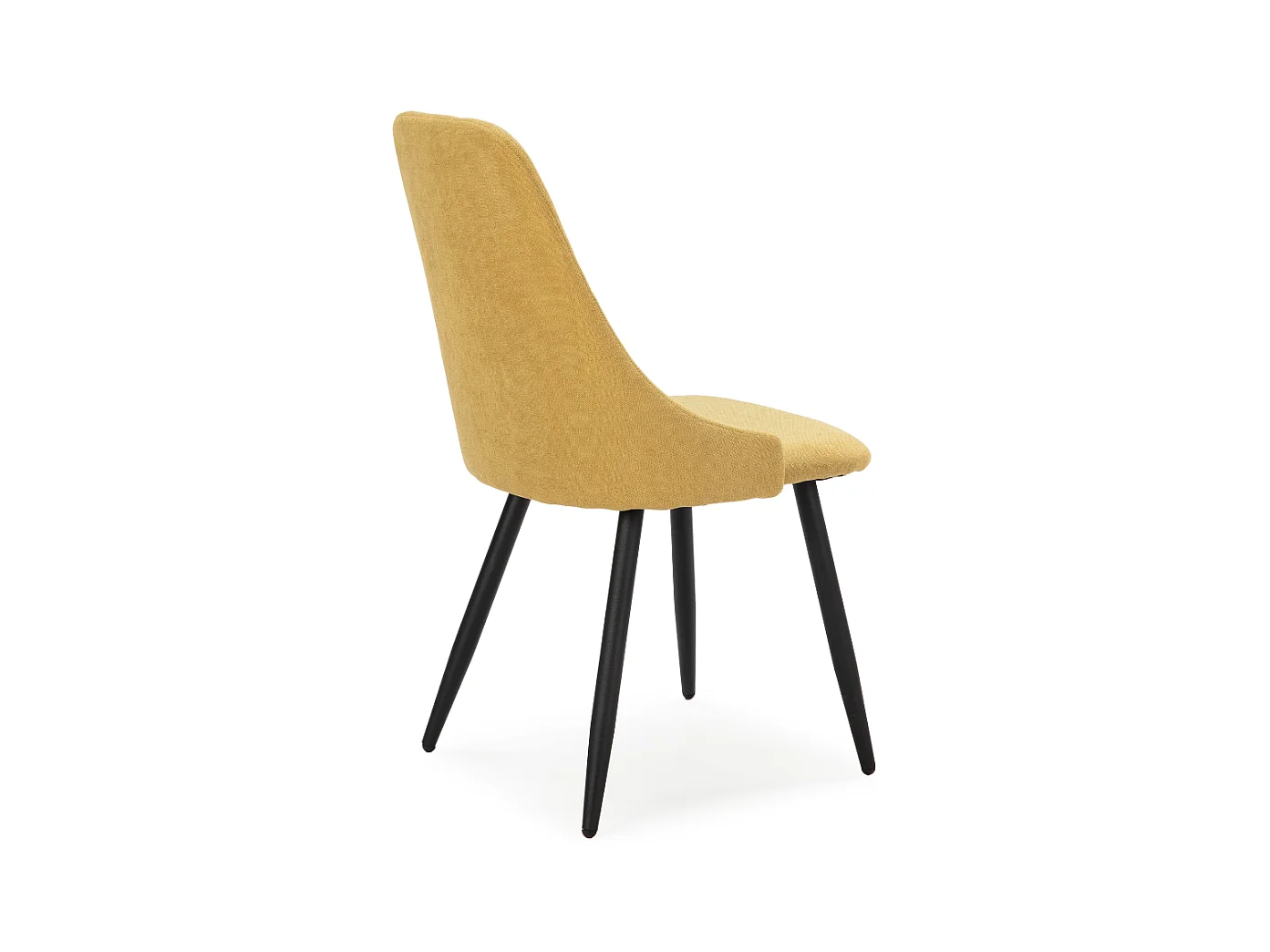 Lot de 4 chaises en tissu avec pieds en métal noir L50 cm MANI