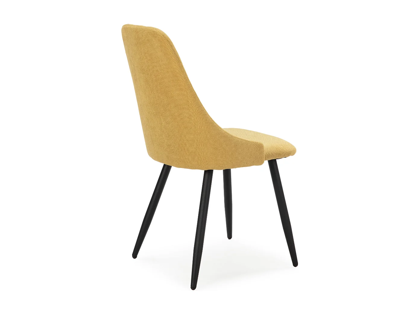 Set di 4 sedie in tessuto con gambe in metallo nero L50 cm - MANI