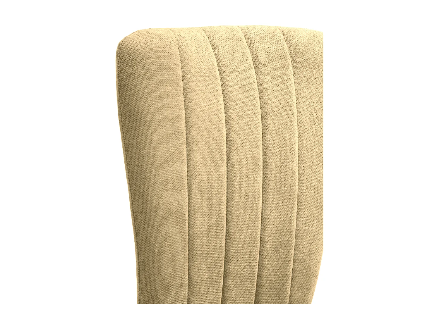 Lot de 4 chaises en tissu avec pieds en métal noir L43 cm - HOLLY