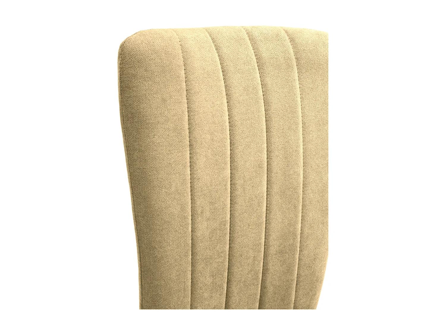 Set van 4 stoelen in stof met zwarte metalen poten L43 cm - HOLLY