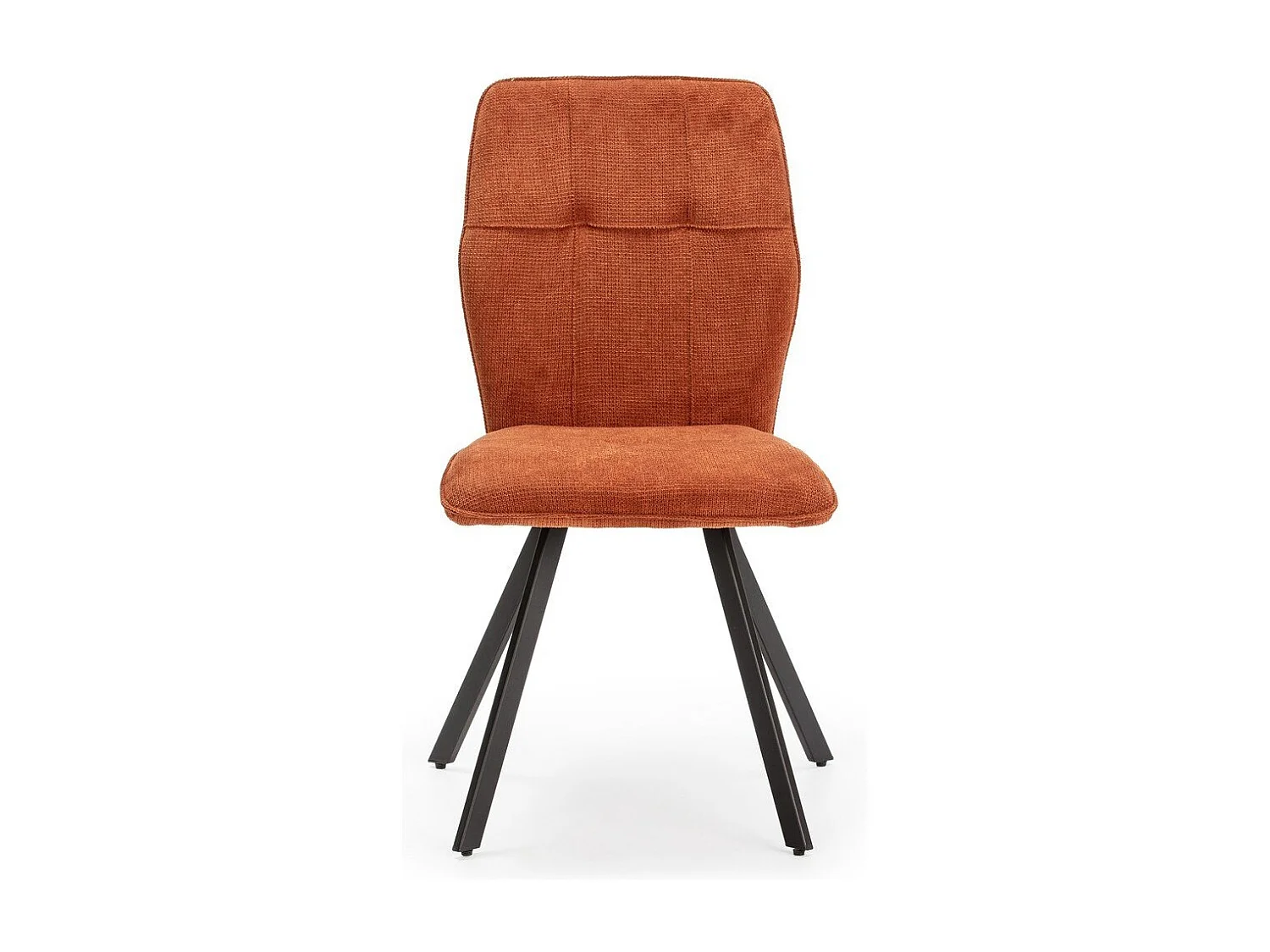 Lot de 4 chaises en tissu avec pieds en métal noir L47 cm - MERY