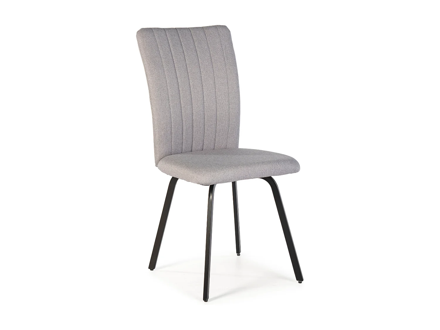 Lot de 4 chaises en tissu avec pieds en métal noir L47,5 cm - PRETTY