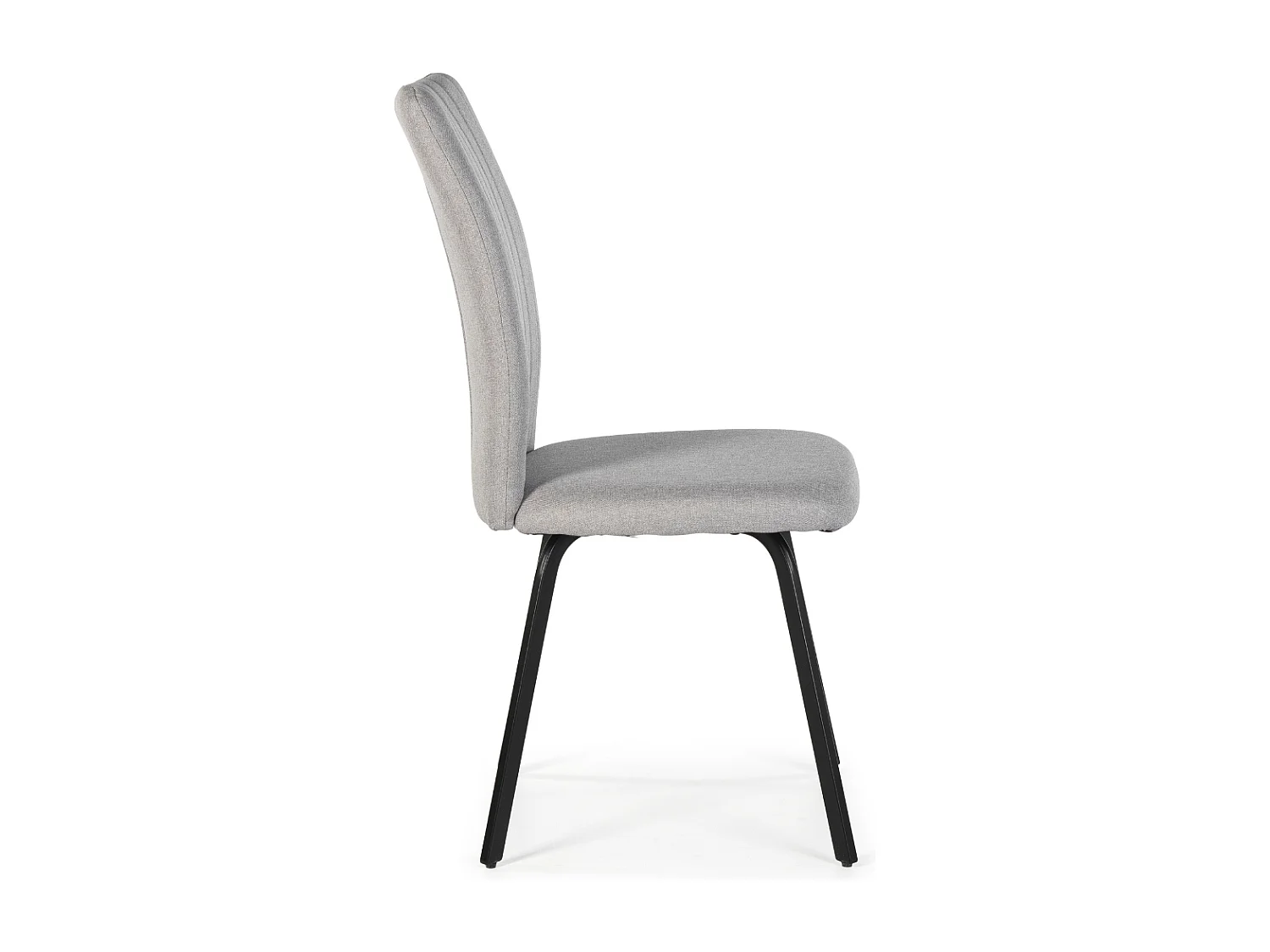 Lot de 4 chaises en tissu avec pieds en métal noir L47,5 cm - PRETTY