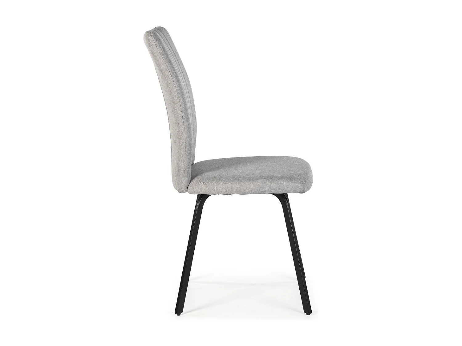 Set van 4 stoelen in stof met zwarte metalen poten L47,5 cm - PRETTY