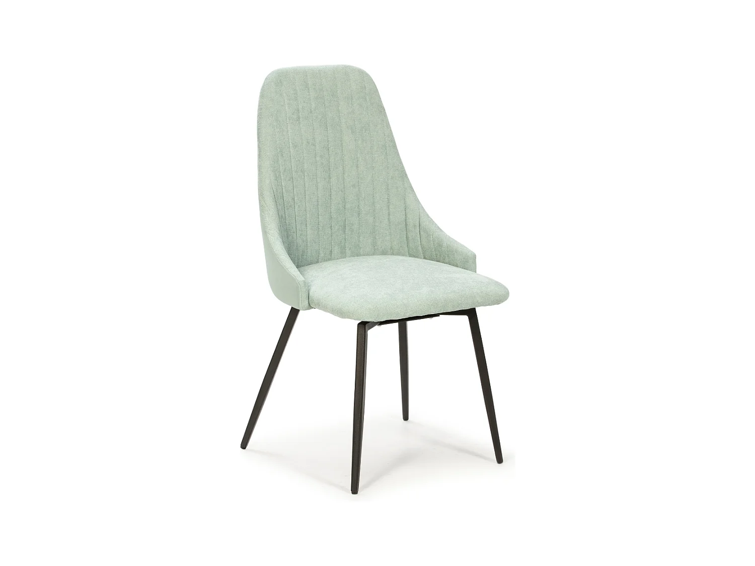 Lot de 2 chaises pivotantes en tissu avec pieds en métal noir L50 cm - ELMA