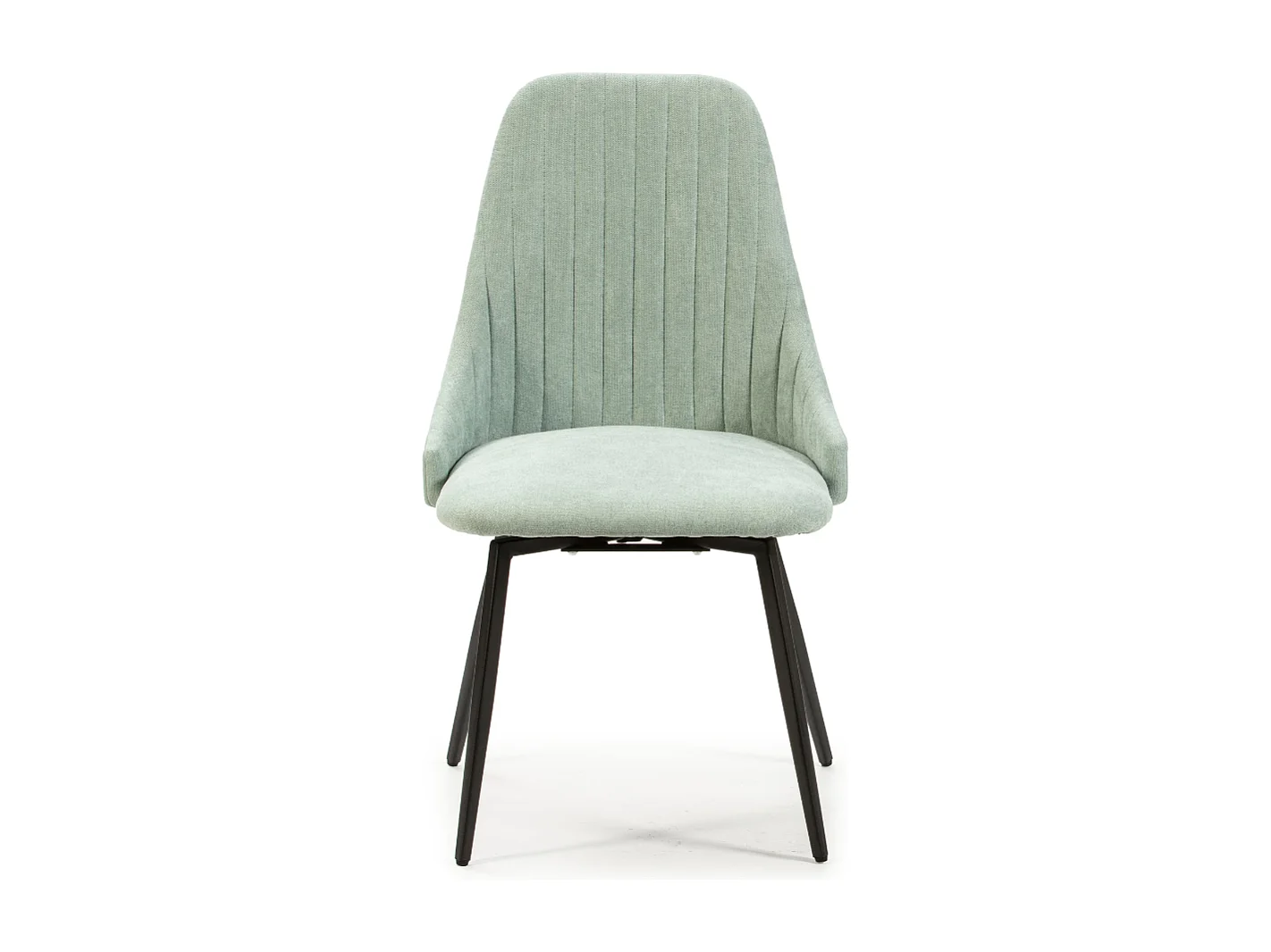 Lot de 2 chaises pivotantes en tissu avec pieds en métal noir L50 cm - ELMA