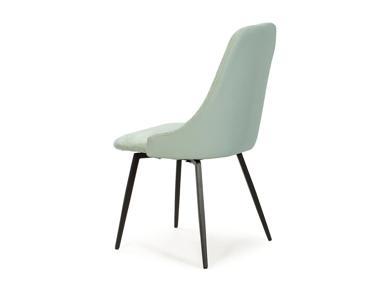 Lot de 2 chaises pivotantes en tissu avec pieds en métal noir L50 cm - ELMA