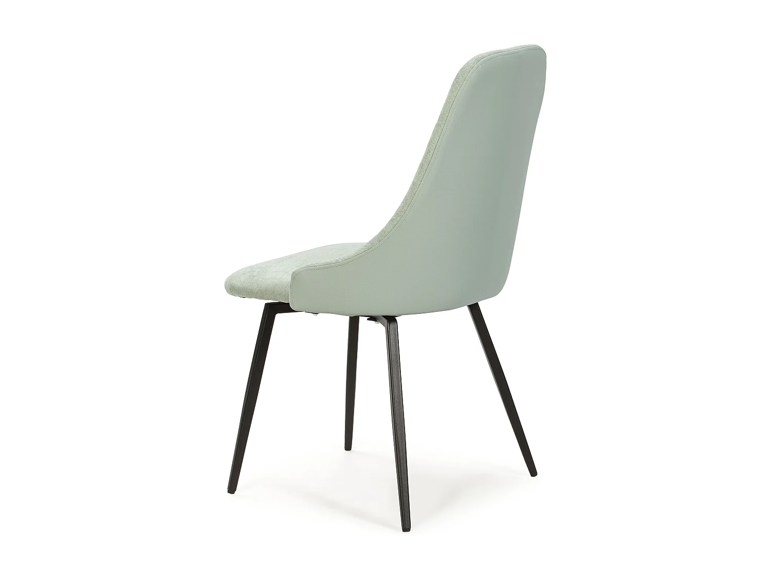 Lot de 2 chaises pivotantes en tissu avec pieds en métal noir L50 cm - ELMA