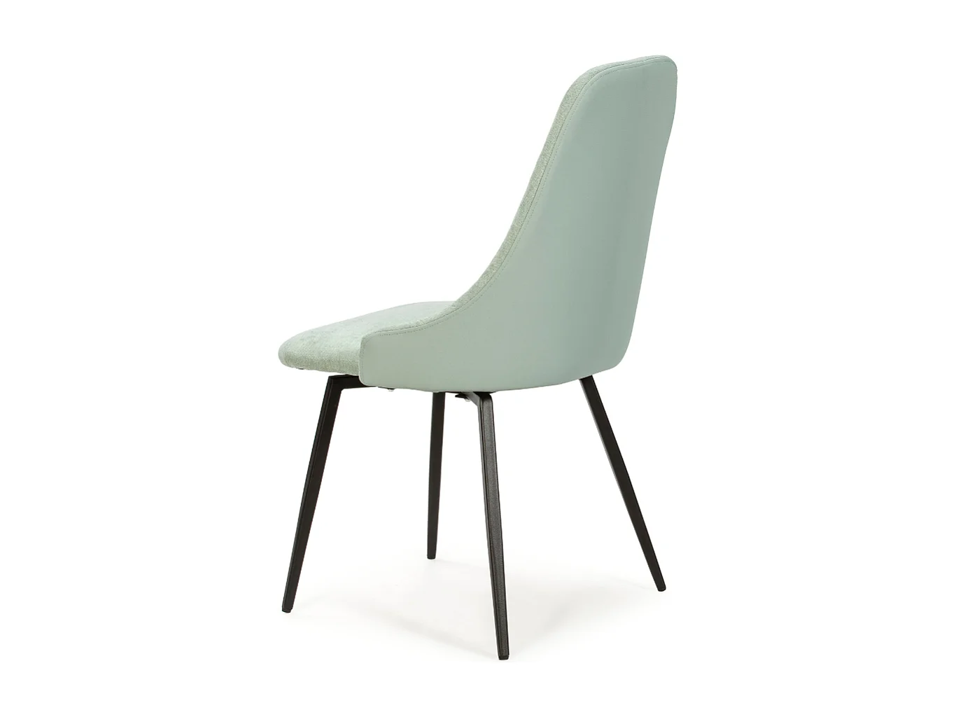 Lot de 2 chaises pivotantes en tissu avec pieds en métal noir L50 cm - ELMA