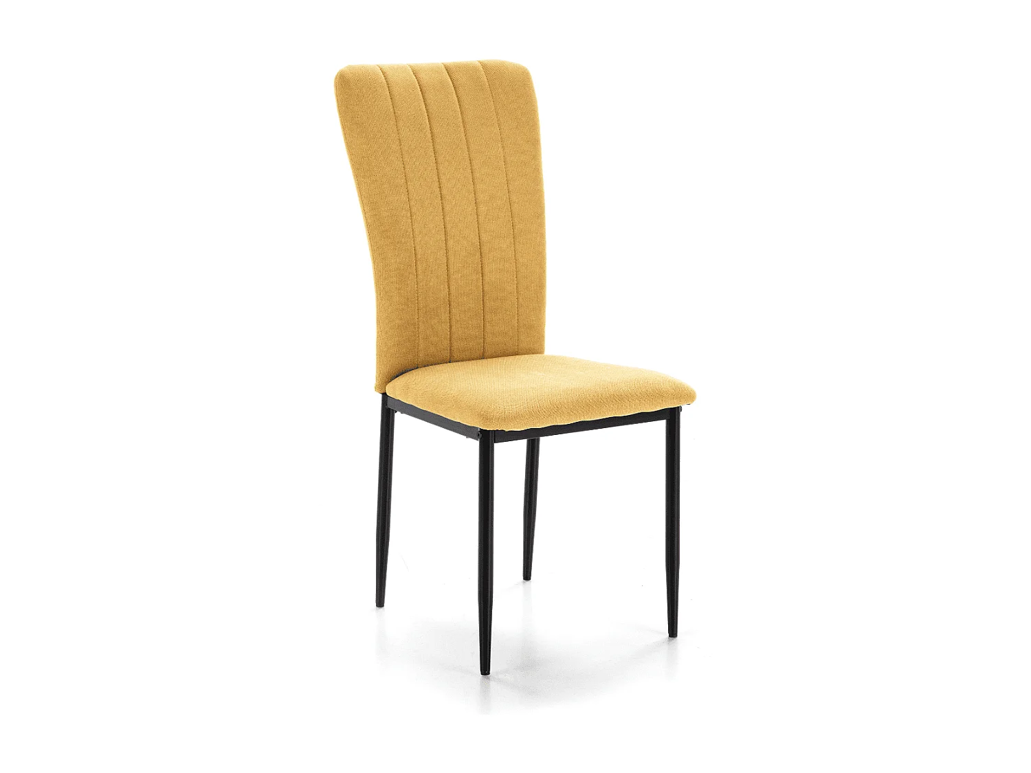 Lot de 4 chaises en tissu avec pieds en métal noir L43 cm - HOLLY