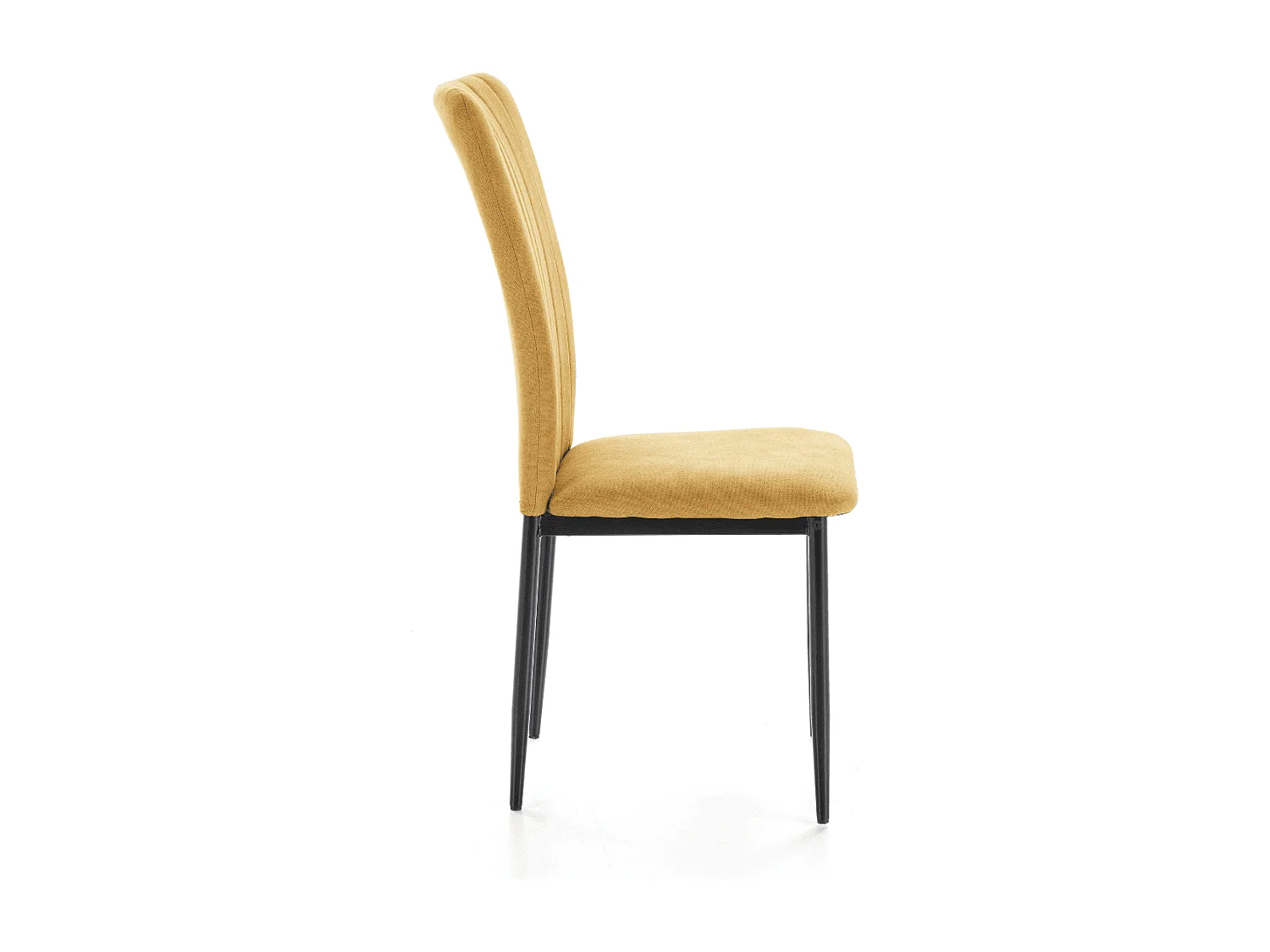 Lot de 4 chaises en tissu avec pieds en métal noir L43 cm - HOLLY