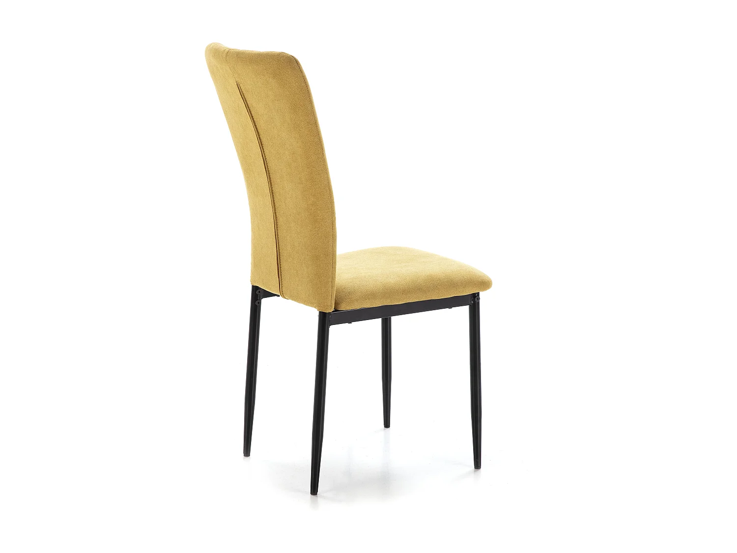 Lot de 4 chaises en tissu avec pieds en métal noir L43 cm - HOLLY