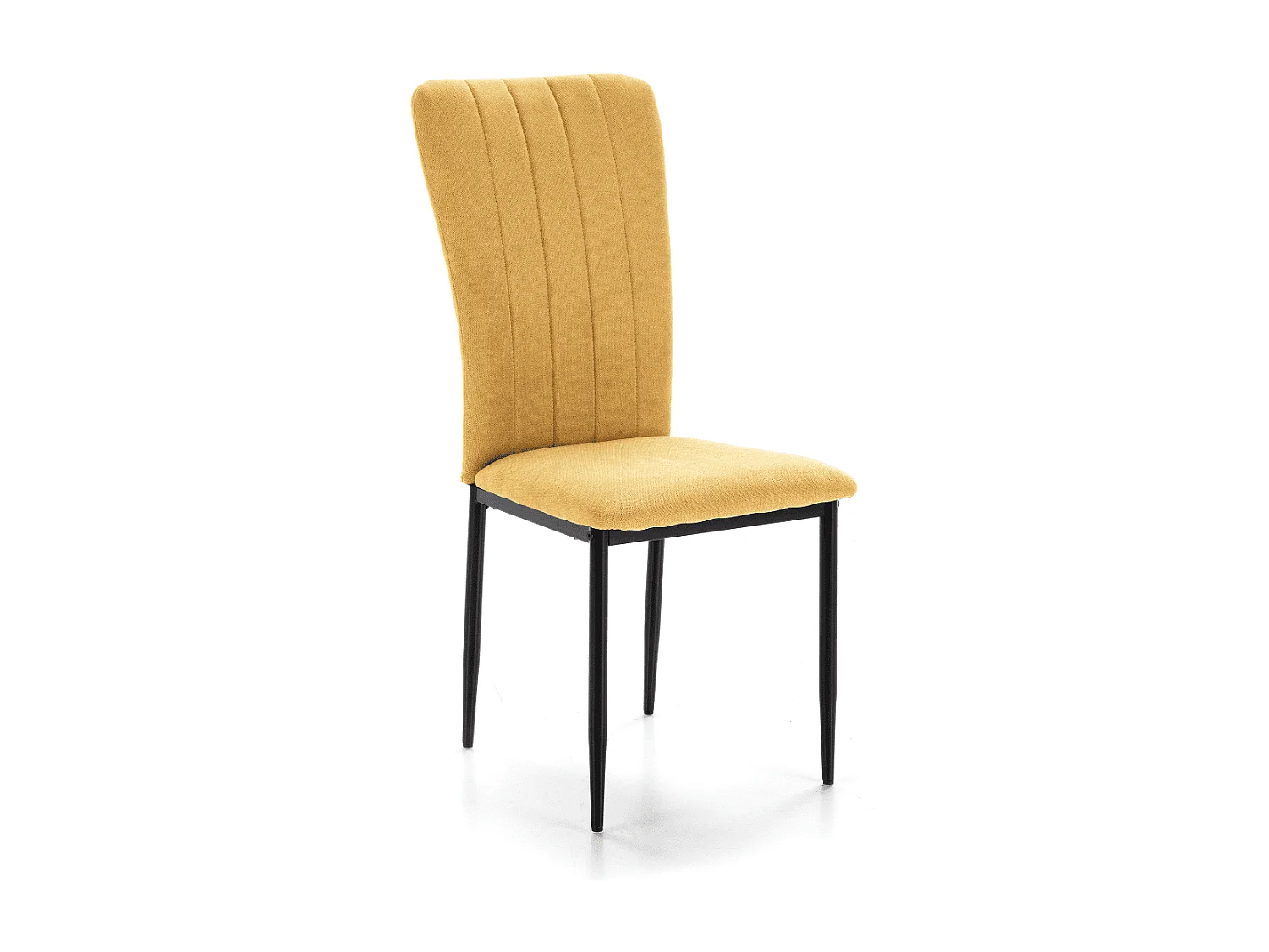 Set di 4 sedie in tessuto con gambe in metallo nero L43 cm - HOLLY