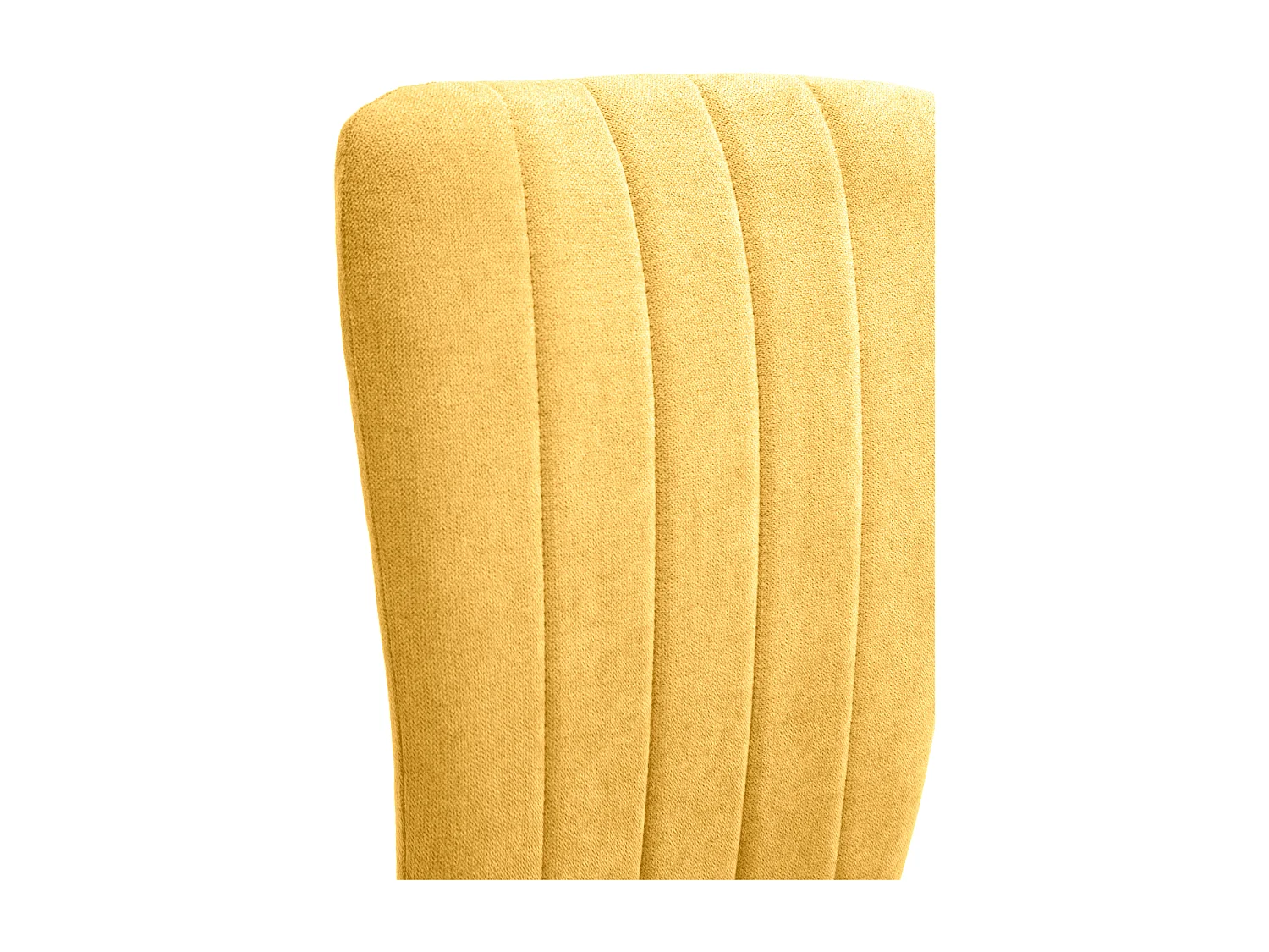 Set di 4 sedie in tessuto con gambe in metallo nero L43 cm - HOLLY