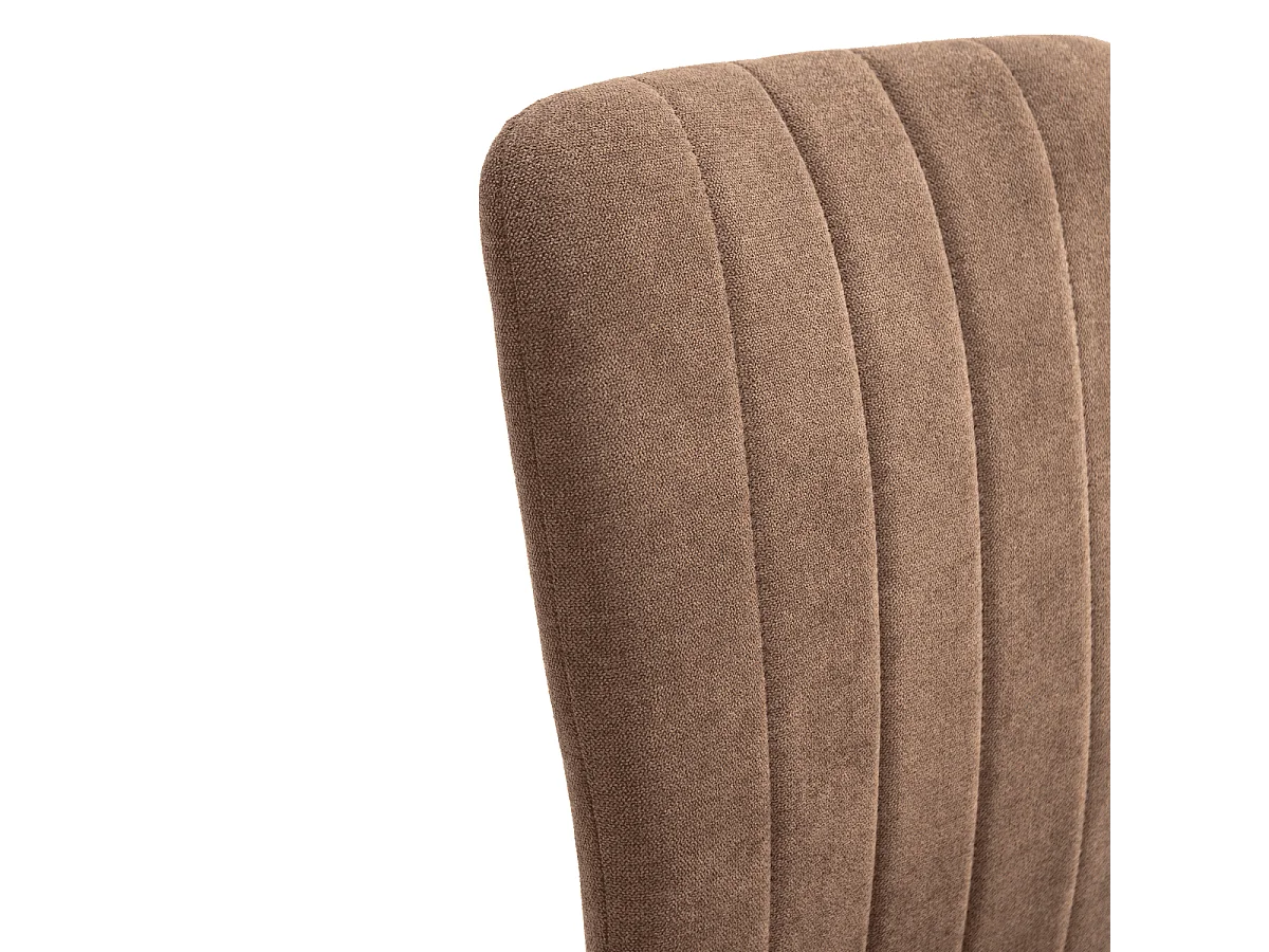 Set van 4 stoelen in stof met zwarte metalen poten L43 cm - HOLLY