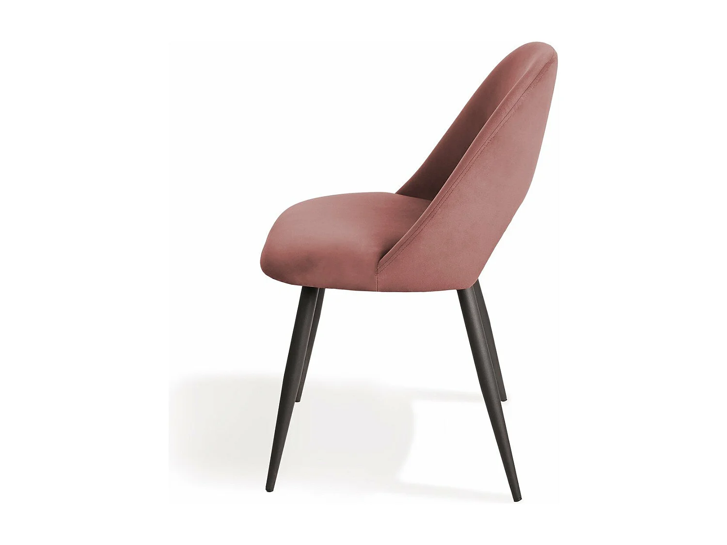 Lot de 2 chaises de séjour en tissu avec piètement en métal noir L58 cm - AIMABLE