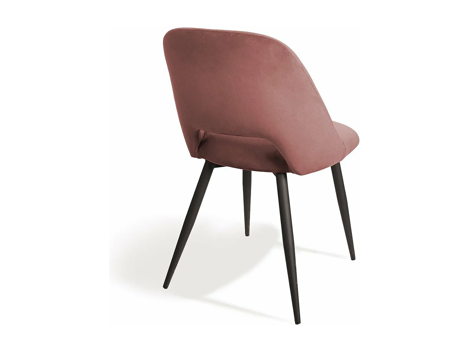 Lot de 2 chaises de séjour en tissu avec piètement en métal noir L58 cm - AIMABLE