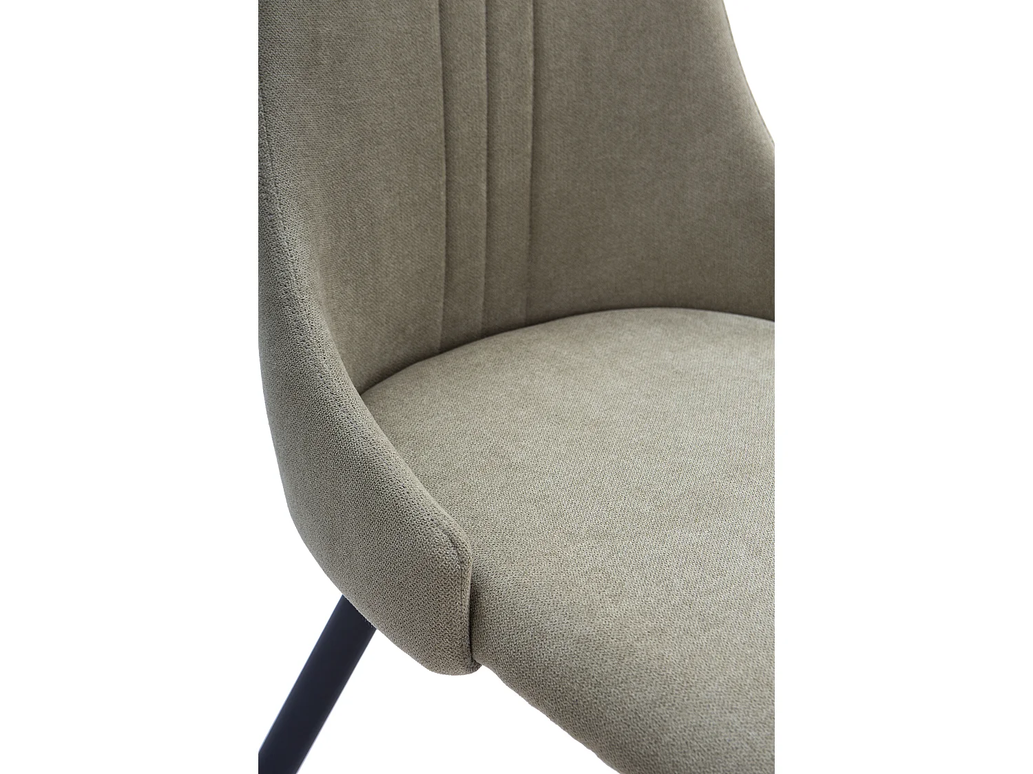 Lot de 4 chaises en tissu avec pieds en métal noir L50 cm MANI