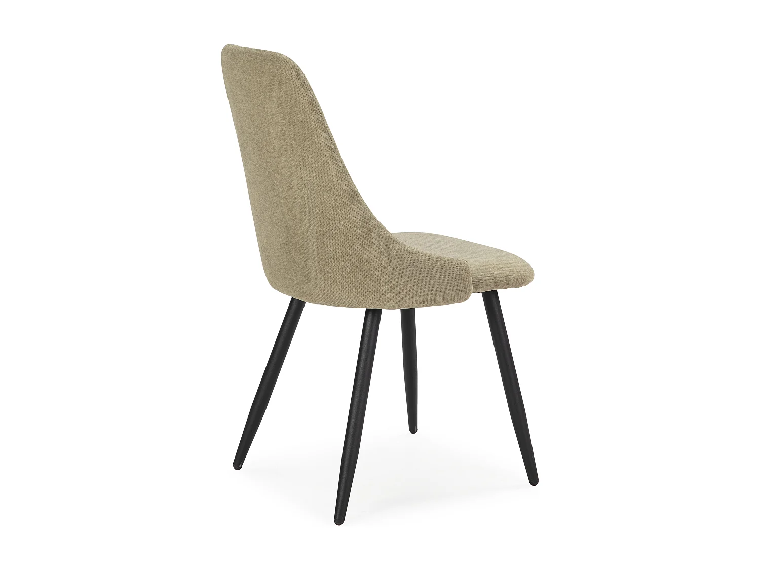 Lot de 4 chaises en tissu avec pieds en métal noir L50 cm MANI