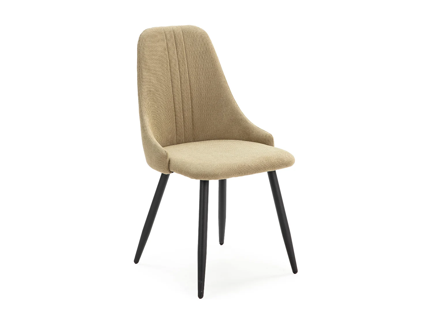 Lot de 4 chaises en tissu avec pieds en métal noir L50 cm MANI