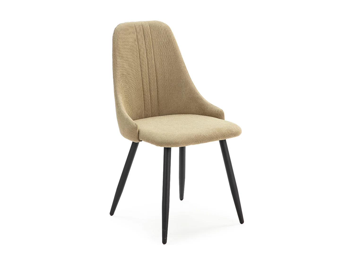 Conjunto de 4 cadeiras em tecido e pernas de metal preto 44x44 h91 cm