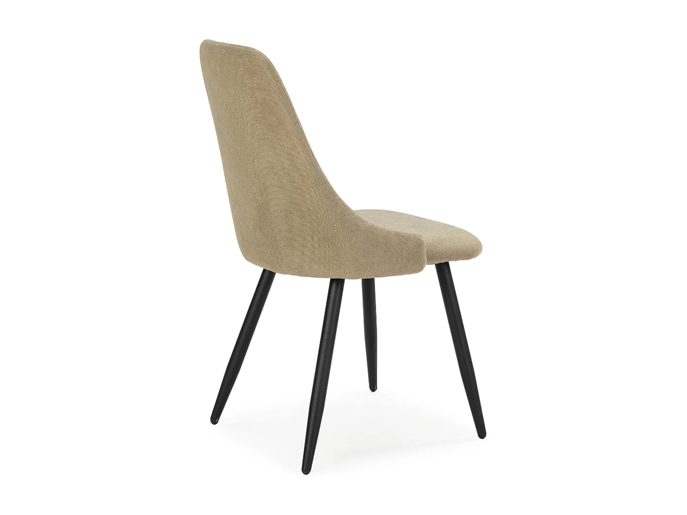 Conjunto de 4 cadeiras em tecido e pernas de metal preto 44x44 h91 cm