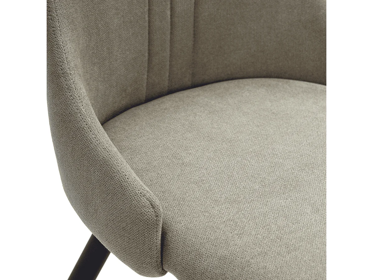 Conjunto de 4 cadeiras em tecido e pernas de metal preto 44x44 h91 cm