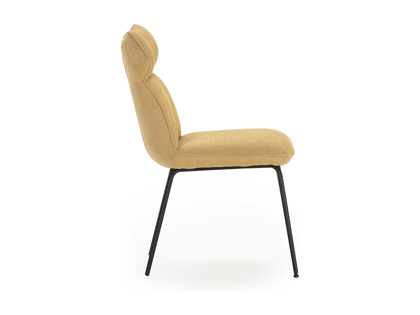 Set van 2 stoelen in stof met zwarte metalen poten L47 cm - DARA