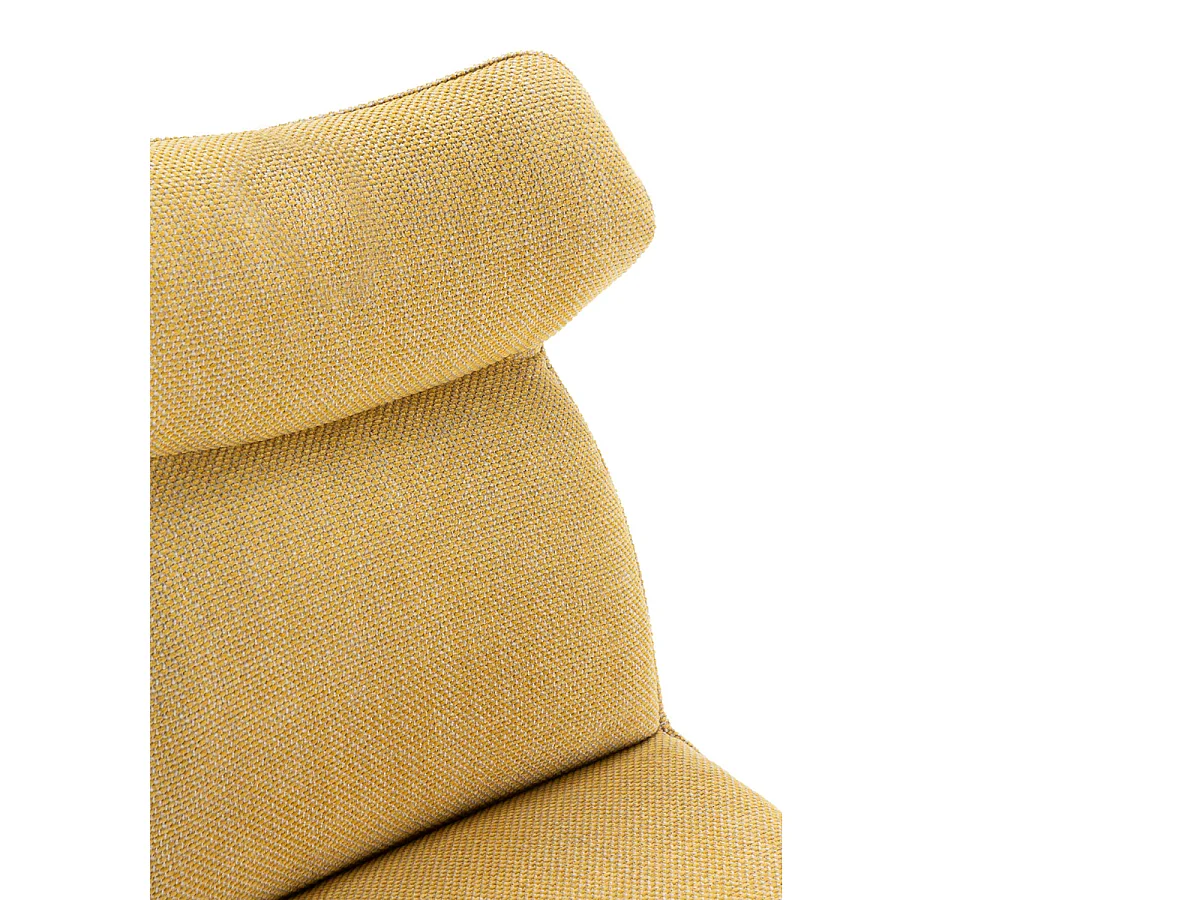 Set van 2 stoelen in stof met zwarte metalen poten L47 cm - DARA