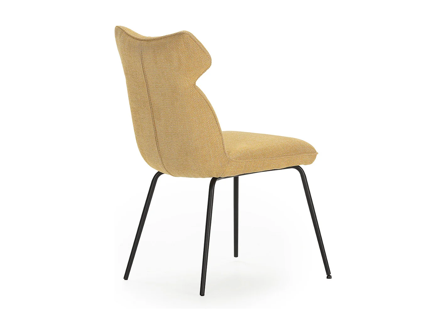 Lot de 2 chaises en tissu avec pieds en métal noir L47 cm - DARA