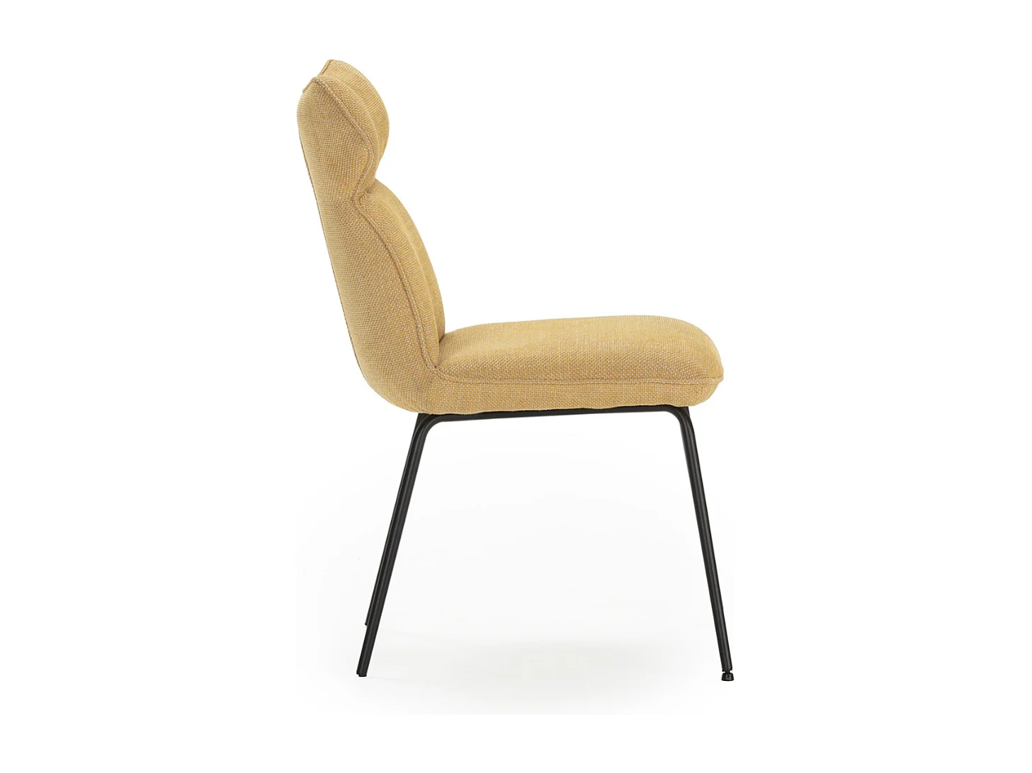 Set aus 2 Stühlen aus Stoff mit schwarzen Metallbeinen L47 cm - DARA