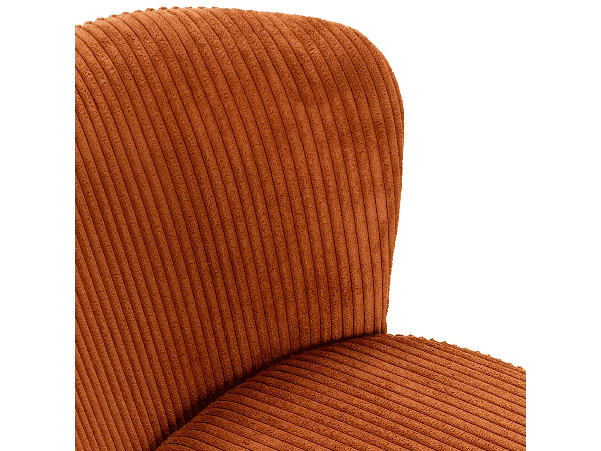 Lot de 4 chaises en velours côtelé avec pieds en métal noir L47 cm - MEGAN