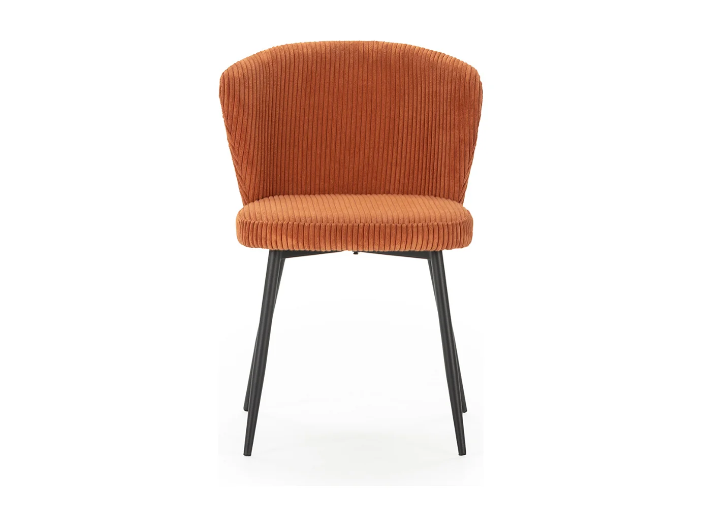 Conjunto de 4 cadeiras de veludo e pernas de metal 47x58 cm altura 78 cm