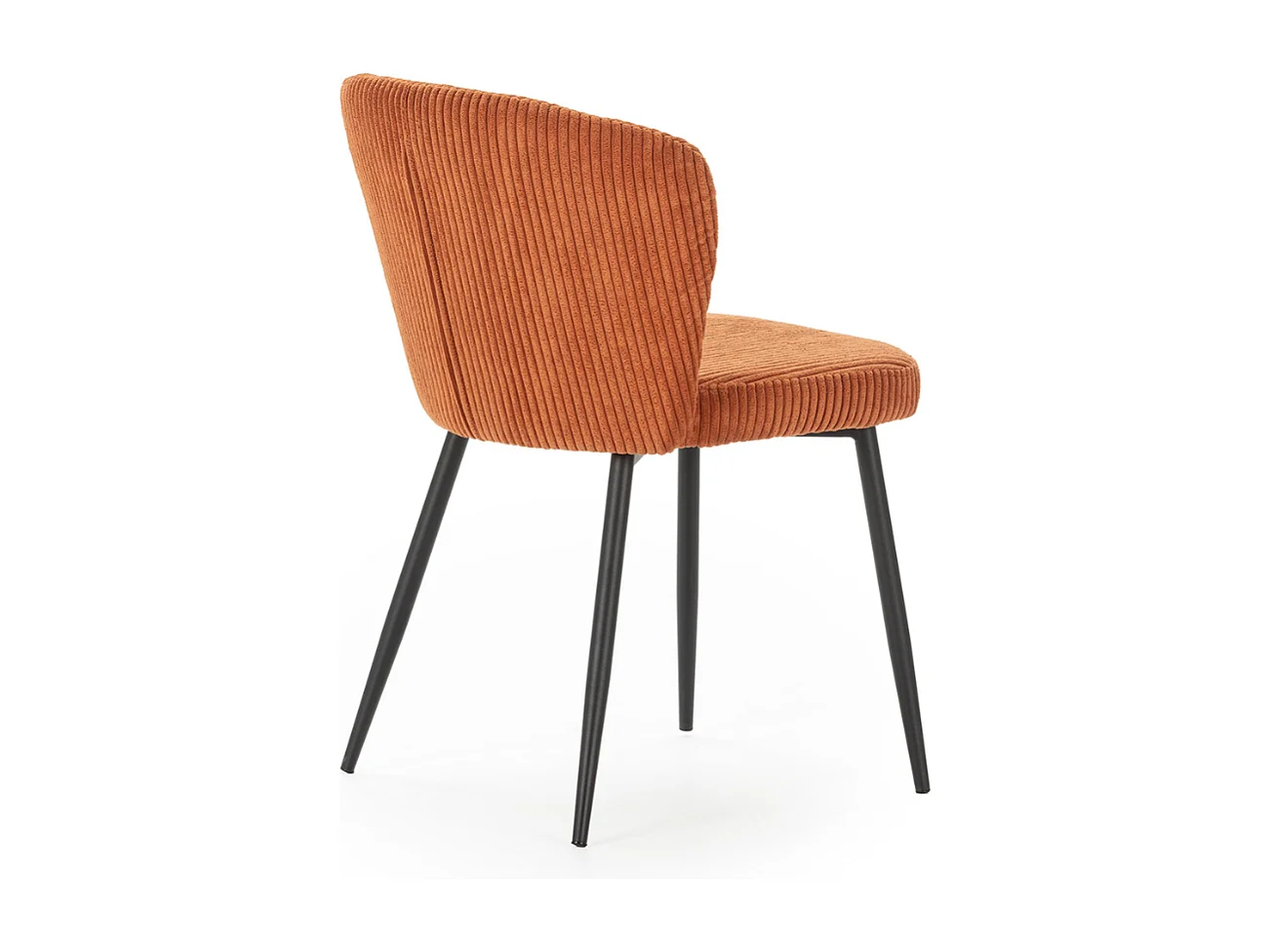 Conjunto de 4 cadeiras de veludo e pernas de metal 47x58 cm altura 78 cm