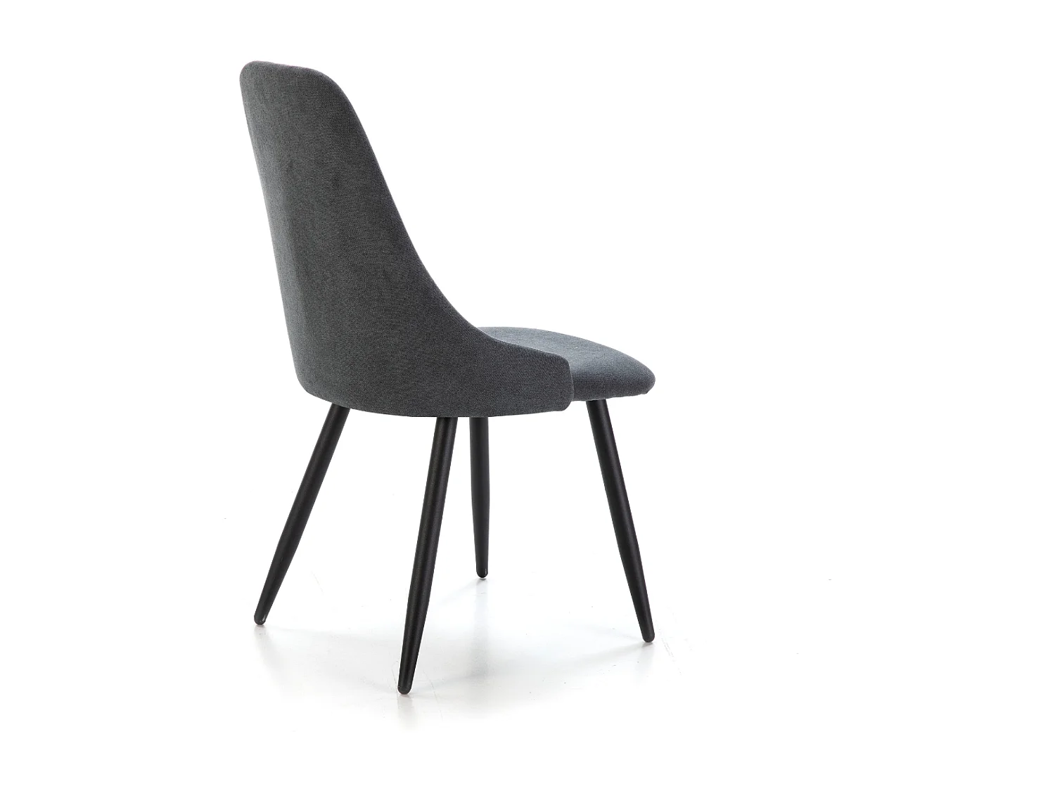 Lot de 4 chaises en tissu avec pieds en métal noir L50 cm MANI