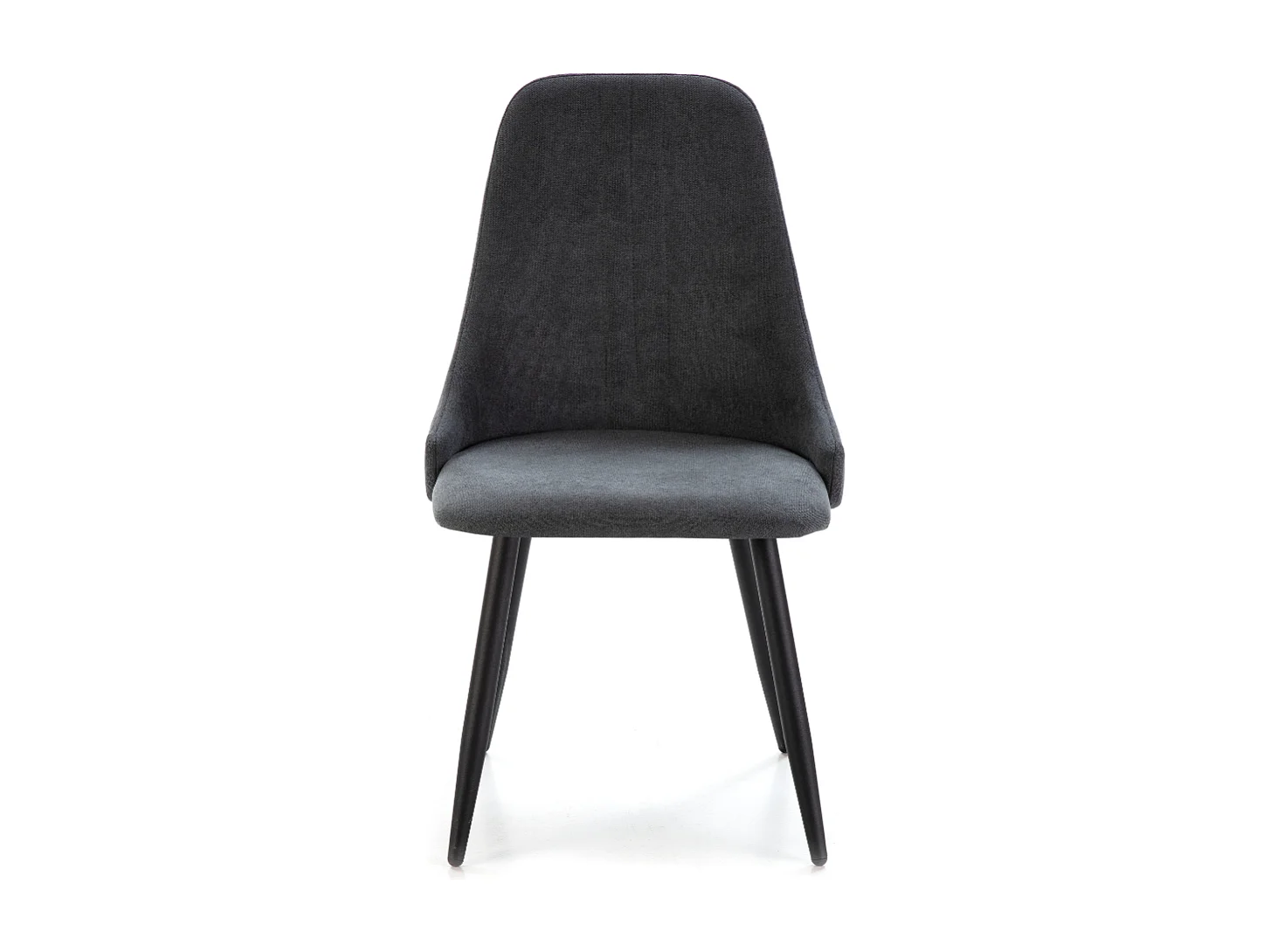 Lot de 4 chaises en tissu avec pieds en métal noir L50 cm MANI