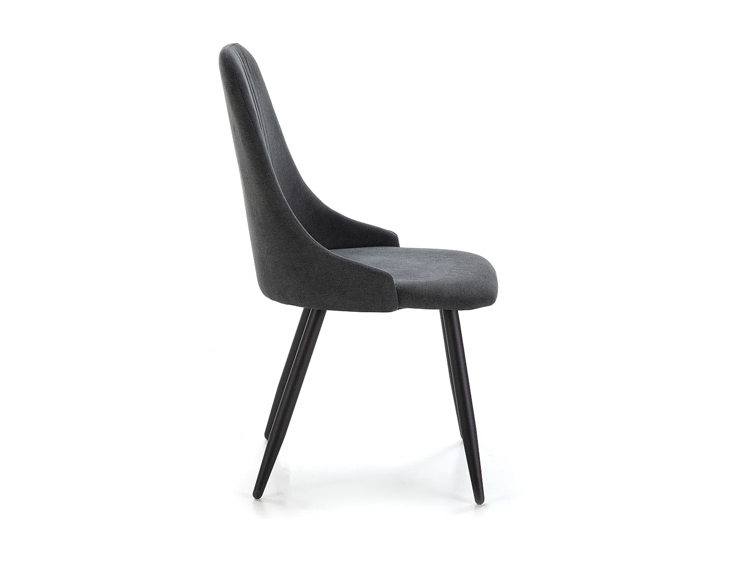 Lot de 4 chaises en tissu avec pieds en métal noir L50 cm MANI