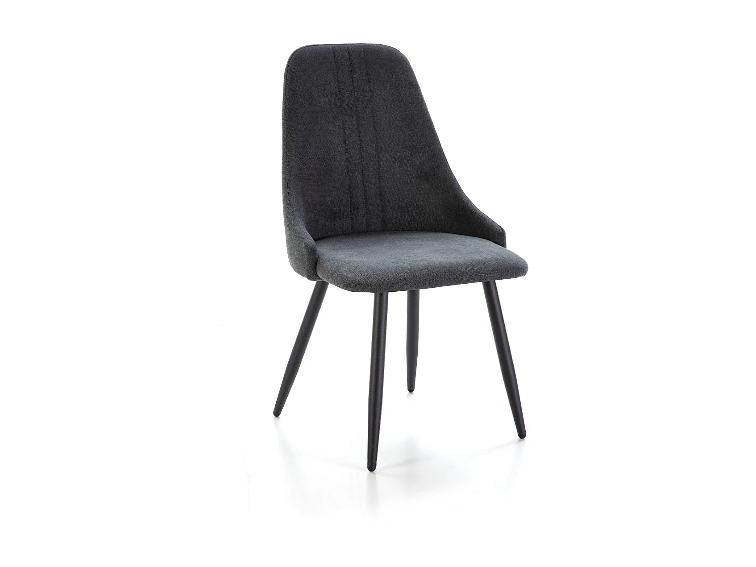 Conjunto de 4 cadeiras em tecido e pernas de metal preto 44x44 h91 cm