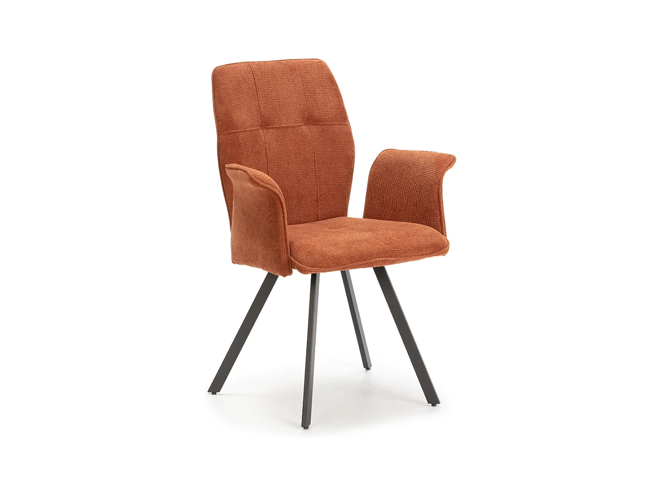 Set aus 2 Sesseln aus Stoff mit schwarzen Metallbeinen L62 cm - MERY