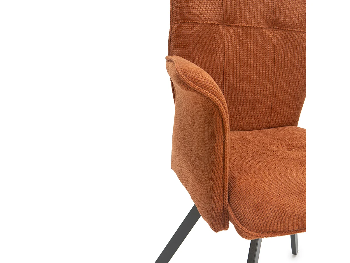 Set aus 2 Sesseln aus Stoff mit schwarzen Metallbeinen L62 cm - MERY