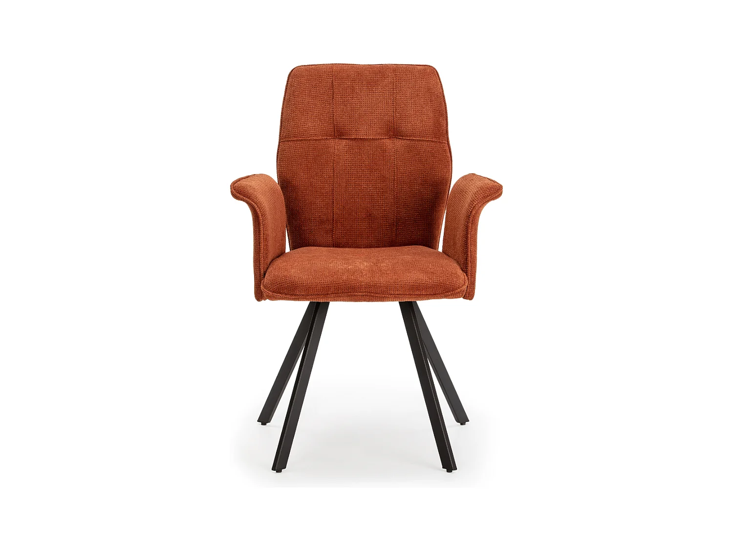 Lot de 2 fauteuils en tissu avec pieds en métal noir L62 cm - MERY