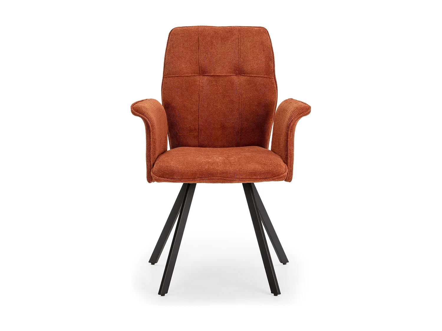 Lot de 2 fauteuils en tissu avec pieds en métal noir L62 cm - MERY